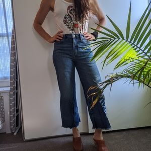 Banana Republic high rise wide leg crop jeans size 29